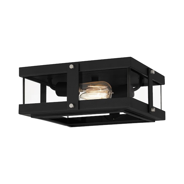 Quoizel Beck 2-Light Earth Black Flush Mount QFL5347EK - main